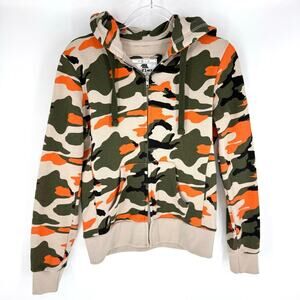 Reflex Camo Full Zip Hoodie Green Tan Blaze Orange Size Medium
